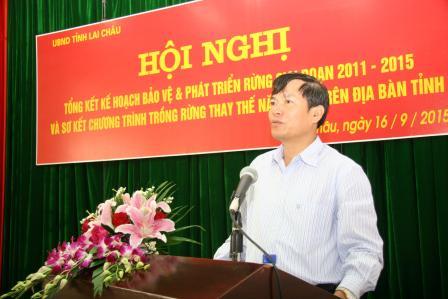 Đồng chí Đỗ Ngọc An – Phó Bí th Tỉnh ủy,  Chủ tịch UBND tỉnh phát biểu tại Hội nghị