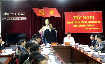 Đồng chí Vũ Văn Hoàn, Phó Bí thư Tỉnh ủy phát biểu chỉ đạo Hội nghị