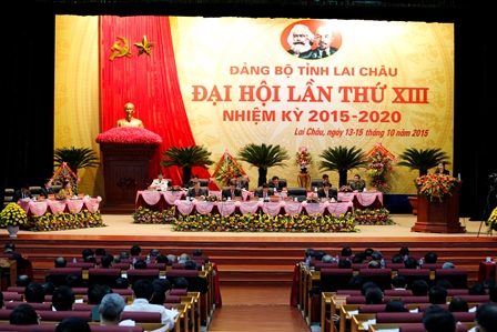Quang cảnh Đại hội đại biểu Đảng bộ tỉnh lần thứ XIII, nhiệm kỳ 2015 - 2020