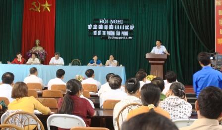 Đồng chí Nguyễn Khắc Chử - Phó Bí thư Tỉnh ủy, Chủ tịch UBND tỉnh phát biểu tại Hội nghị