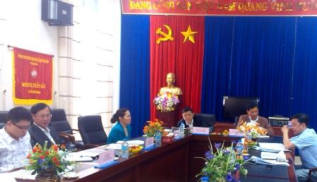 Đ/c Chu Lê Chinh, UVBTV, Trưởng ban Dân vận Tỉnh ủy làm việc với cơ quan MTTQ tỉnh