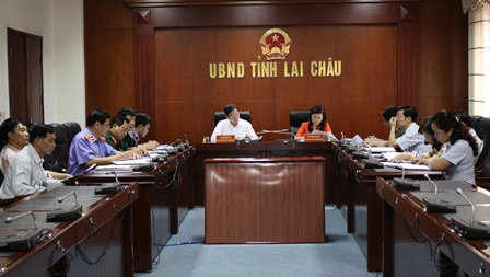 Quang cảnh Hội nghị tại điểm cầu Lai Châu