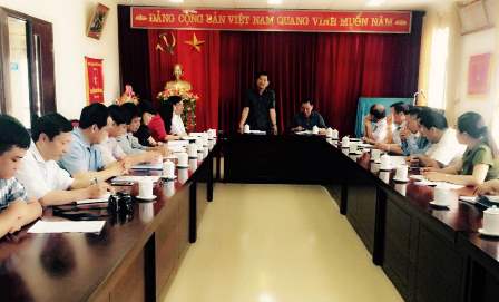 Quang cảnh buổi làm việc tại Ban Dân vận Tỉnh ủy Lai Châu