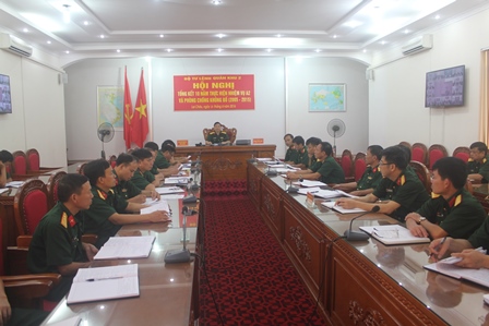 Toàn cảnh Hội nghị tại điểm cầu Bộ CHQS tỉnh