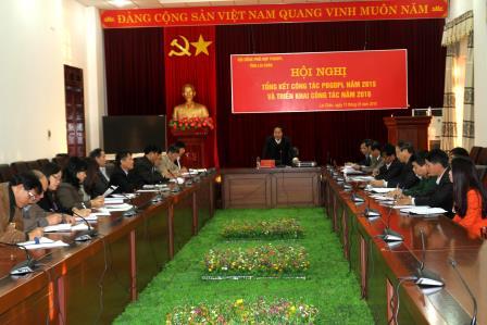 Đồng chí Tống Thanh Hải - Ủy viên BTV Tỉnh ủy, Phó Chủ tịch UBND tỉnh phát biểu chỉ đạo tại Hội nghị