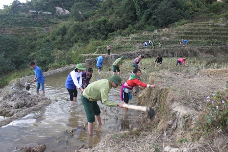 Thực hiện công tác dân vận, đoàn viên thanh niên tỉnh Lai Châu xuống từng bản làng vùng sâu giúp bà phát triển kinh tế - xã hội
