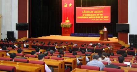 Bồi dưỡng nâng cao kiến thức và dự nguồn cán bộ lãnh đạo, quản lý  của tỉnh năm 2014 (ảnh: TP)
