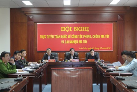 Quang cảnh Hội ngị tại điểm cầu Lai Châu