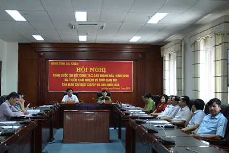 Các đại biểu dự Hội nghị tại điểm cầu Lai Châu