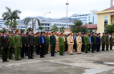 Các lực lượng tham gia tại lễ ra quân