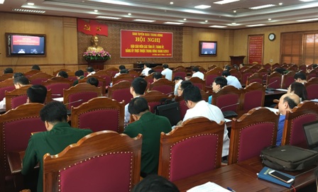   Quang cảnh Hội nghị tại điểm cầu Tỉnh ủy Lai Châu
