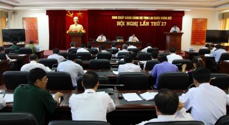 Hội nghị lần thứ 27 Ban Chấp hành Đảng bộ tỉnh khóa XII (ảnh: KK)