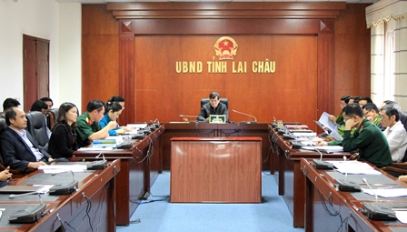 Quang cảnh Hội nghị tại điểm cầu tỉnh Lai Châu