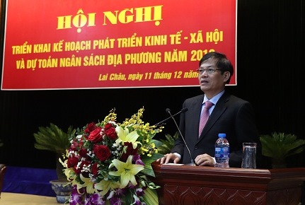 Đồng chí Đỗ Ngọc An, Phó Bí thư Tỉnh ủy, Chủ tịch UBND tỉnh phát biểu tại Hội nghị