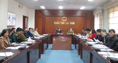 Quang cảnh Hội nghị tại UBND tỉnh Lai Châu