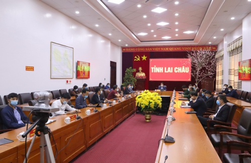 Quang cảnh cuộc họp tại điểm cầu Lai Châu