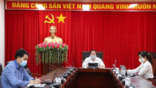 Quang cảnh cuộc họp tại điểm cầu tỉnh