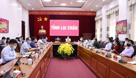 Quang cảnh Hội nghị tại điểm cầu tỉnh Lai Châu