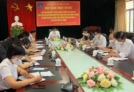 Quang cảnh Hội nghị tại BHXH tỉnh Lai Châu