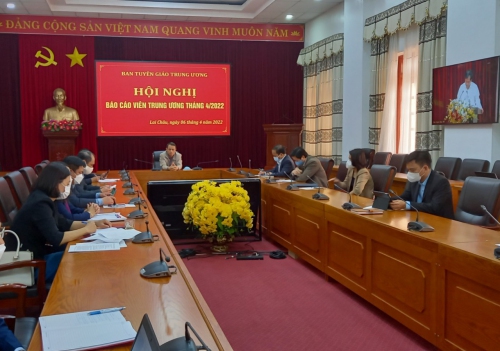 Quang cảnh Hội nghị tại điểm cầu tỉnh Lai Châu