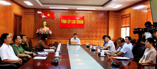 Quang cảnh Hội nghị điểm cầu tỉnh Lai Châu