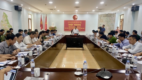 Quang cảnh Hội nghị triển khai nhiệm vụ diễn tập khu vực phòng thủ năm 2023 tại huyện Phong Thổ