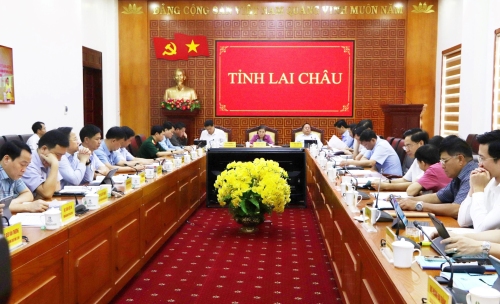 Quang cảnh Hội nghị tại điểm cầu tỉnh Lai Châu