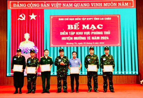 Bế mạc diễn tập khu vực phòng thủ huyện Mường Tè năm 2024