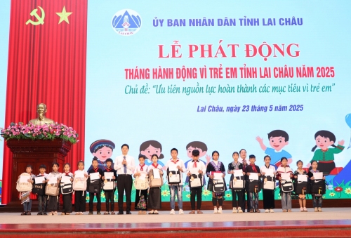 Lễ phát động Tháng hành động vì trẻ em tỉnh Lai Châu năm 2025
