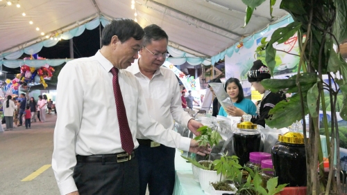 Đồng chí Lê Văn Lương – Phó Bí thư Tỉnh ủy, Chủ tịch UBND tỉnh thăm quan tiềm năng chè, dược liệu trên địa bàn huyện Tân Uyên