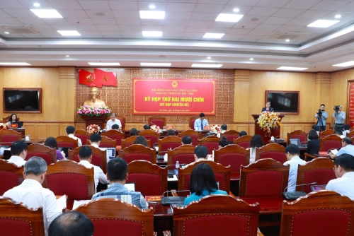 Kỳ họp thứ hai mươi chín (Kỳ họp chuyên đề) Hội đồng nhân dân tỉnh khoá XV, nhiệm kỳ 2021-2026