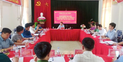 Đoàn Kiểm tra số 8 của Ban Thường vụ Tỉnh uỷ nắm tình hình công tác tổ chức, hoạt động chính quyền địa phương 2 cấp tại xã Nậm Cuổi