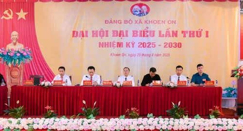 Đảng bộ xã Khoen On tổ chức thành công Đại hội đại biểu lần thứ I, nhiệm kỳ 2025-2030