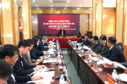 Bí thư Tỉnh ủy Lê Minh Ngân kiểm tra tình hình phát triển kinh tế - xã hội và triển khai các dự án trên địa bàn xã Bình Lư