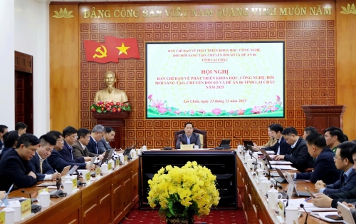 Hội nghị Ban Chỉ đạo về phát triển khoa học, công nghệ, đổi mới sáng tạo, chuyển đổi số và Đề án 06 tỉnh Lai Châu năm 2025