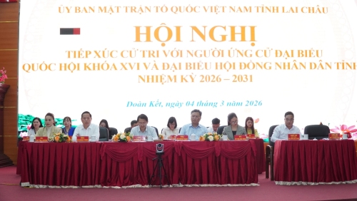 Hội nghị tiếp xúc cử tri với người ứng cử Đại biểu Quốc hội Khóa XVI và HĐND tỉnh nhiệm kỳ 2026-2031 tại phường Đoàn Kết và xã Tả Lèng