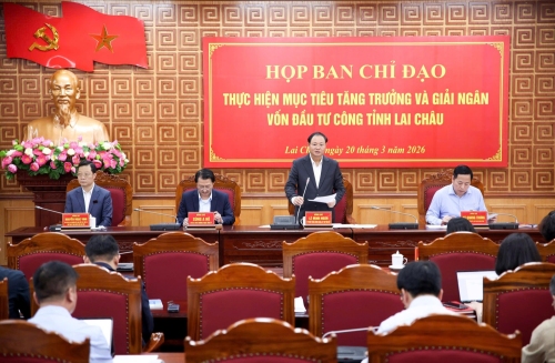 Họp Ban Chỉ đạo thực hiện mục tiêu tăng trưởng và giải ngân vốn đầu tư công tỉnh Lai Châu