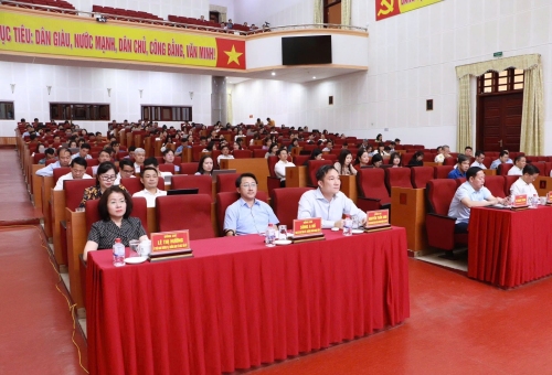 Các đại biểu dự Hội nghị tại điểm cầu tỉnh Lai Châu