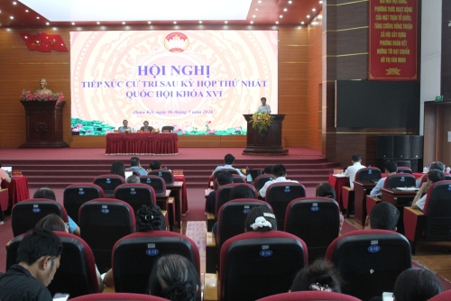 Đoàn Đại biểu Quốc hội tỉnh tiếp xúc cử tri sau Kỳ họp thứ nhất, Quốc hội Khóa XVI tại phường Đoàn Kết