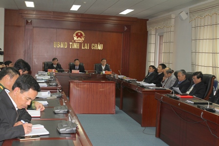 Đại biểu dự Hội nghị ở điểm cầu tỉnh Lai Châu