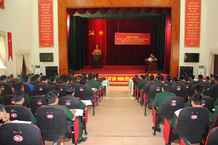 Hội nghị quán triệt, triển khai thực hiện Nghị quyết Đại hội XII của Đảng ở Đảng bộ Quân sự tỉnh (ảnh: TT)