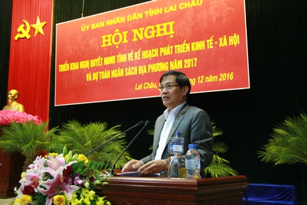  Đồng chí Đỗ Ngọc An - Phó Bí thư Tỉnh ủy, Chủ tịch UBND tỉnh  phát biểu chỉ đạo tại Hội nghị