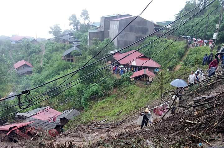 Lũ quét, sạt lở đất gây thiệt hại nghiêm trọng tại hai xã Mù Sang và Vàng Ma Chải của huyện Phong Thổ