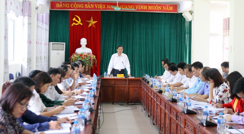Đ/c Vũ Văn Hoàn - Phó Bí thư Thường trực Tỉnh ủy, Chủ tịch HĐND tỉnh kết luận tại buổi làm việc
