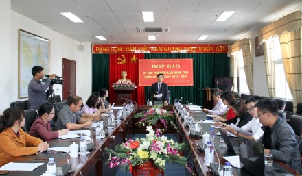 Đồng chí Chu Lê Chinh - Ủy viên BTV, Phó Chủ tịch HĐND tỉnh kết luận tại buổi Họp báo