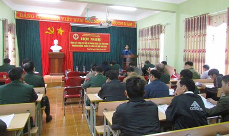 Đồng chí Nguyễn Văn Thanh - Phó Bí thư Thường trực Huyện ủy Phong Thổ phát biểu chỉ đạo tại Hội nghị.