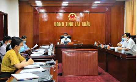 Các đại biểu dự tại điểm cầu tỉnh Lai Châu