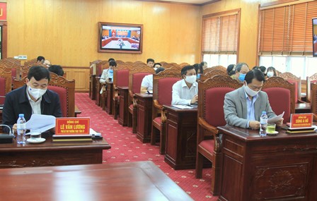 Quang cảnh Hội nghị tại điểm cầu tỉnh Lai Châu