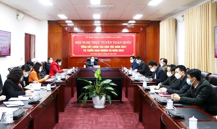 Các đại biểu dự Hội nghị tại điểm cầu tỉnh Lai Châu