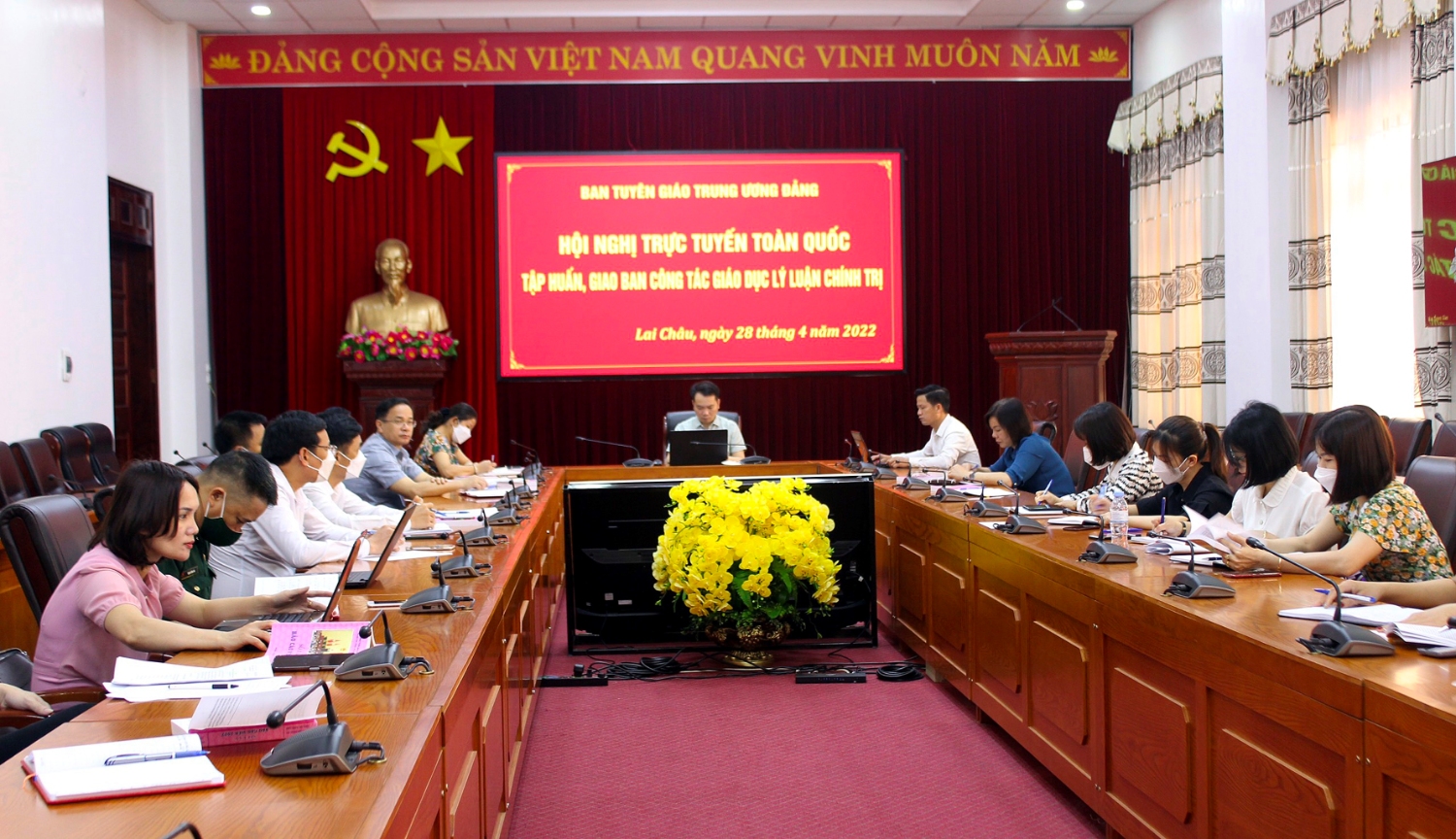 Đại biểu dự Hội nghị tại điểm cầu tỉnh Lai Châu